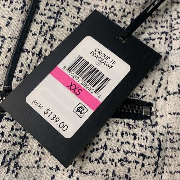 DKNY Donna Karen New York White With Black Stitching Blazer Jacket Women's XXS - Picture 12 of 14